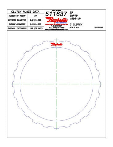 Steel Plates Raybestos Powertrain 511637