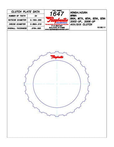Steel Plates Raybestos Powertrain 511647