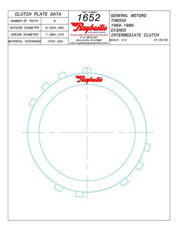 Steel Plates Raybestos Powertrain 511652