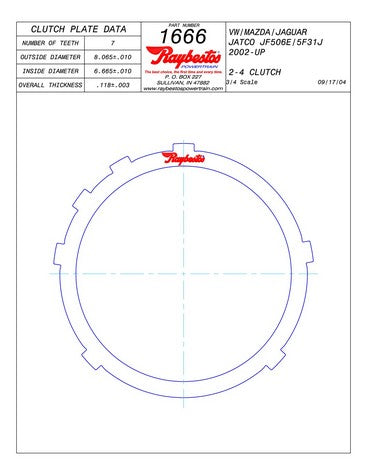 Steel Plates Raybestos Powertrain 511666
