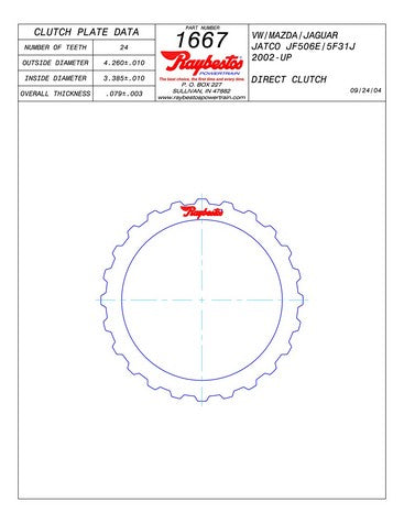 Steel Plates Raybestos Powertrain 511667