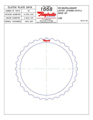 Steel Plates Raybestos Powertrain 511668
