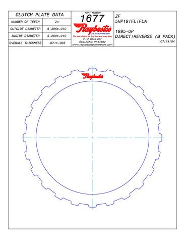Steel Plates Raybestos Powertrain 511677