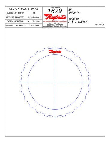 Steel Plates Raybestos Powertrain 511679