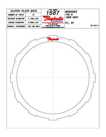 Steel Plates Raybestos Powertrain 511687