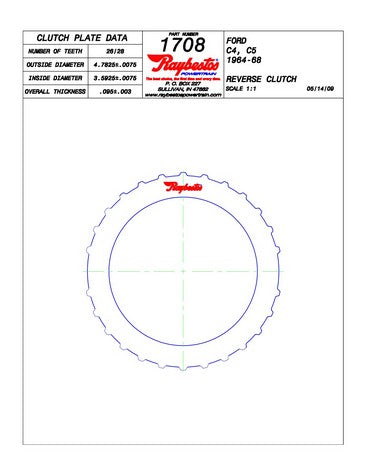 Steel Plates Raybestos Powertrain 511708