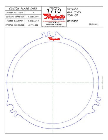 Steel Plates Raybestos Powertrain 511710