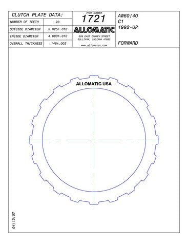 Steel Plates Raybestos Powertrain 511721