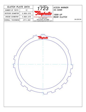 Steel Plates Raybestos Powertrain 511723