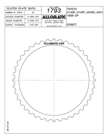 Steel Plates Raybestos Powertrain 511793