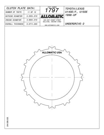 Steel Plates Raybestos Powertrain 511797