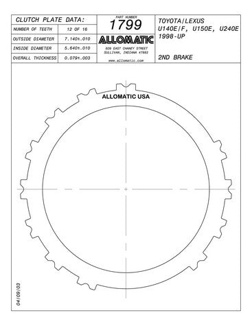 Steel Plates Raybestos Powertrain 511799