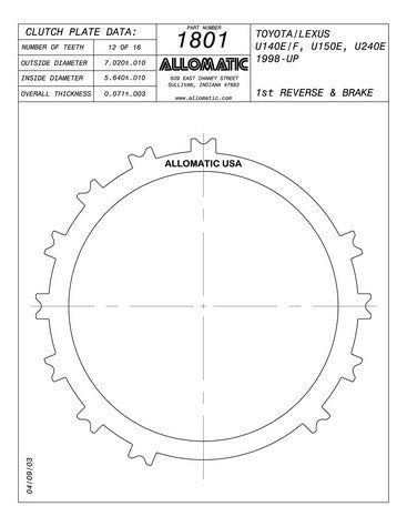 Steel Plates Raybestos Powertrain 511801