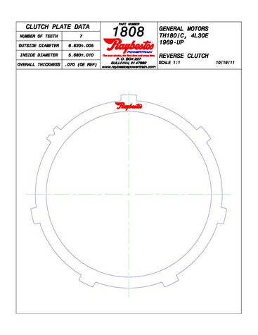 Steel Plates Raybestos Powertrain 511808