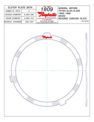 Steel Plates Raybestos Powertrain 511809