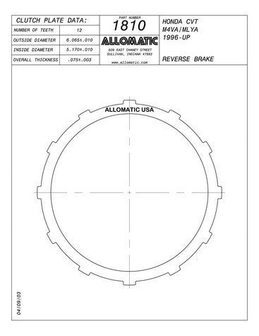 Steel Plates Raybestos Powertrain 511810