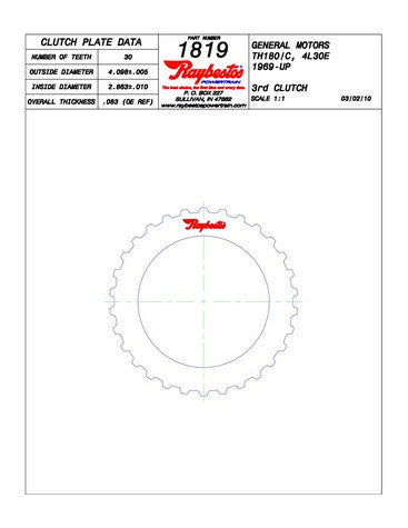 Steel Plates Raybestos Powertrain 511819