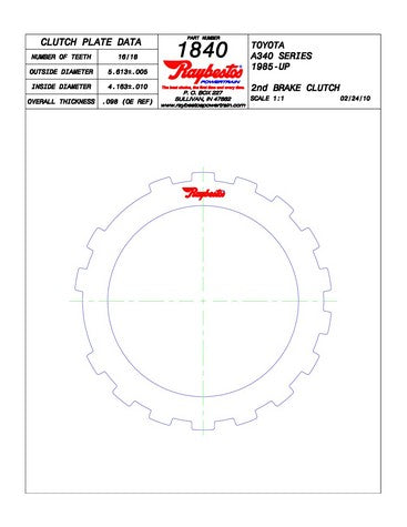 Steel Plates Raybestos Powertrain 511840