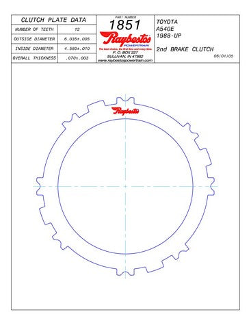 Steel Plates Raybestos Powertrain 511851