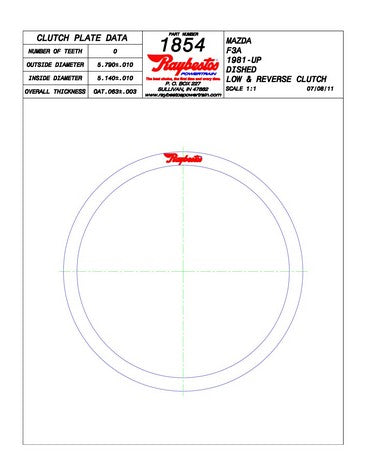 Steel Plates Raybestos Powertrain 511854