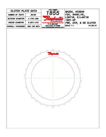 Steel Plates Raybestos Powertrain 511855