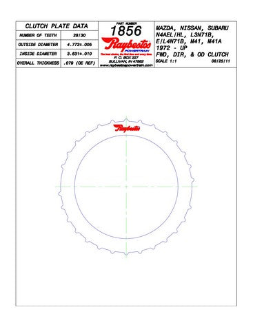 Steel Plates Raybestos Powertrain 511856