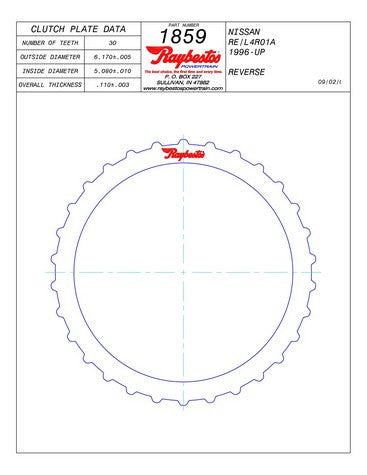Steel Plates Raybestos Powertrain 511859