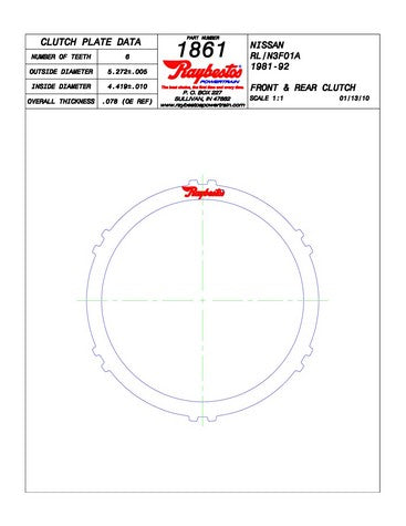 Steel Plates Raybestos Powertrain 511861