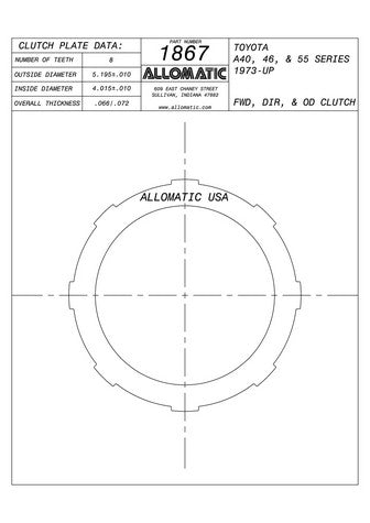 Steel Plates Raybestos Powertrain 511867