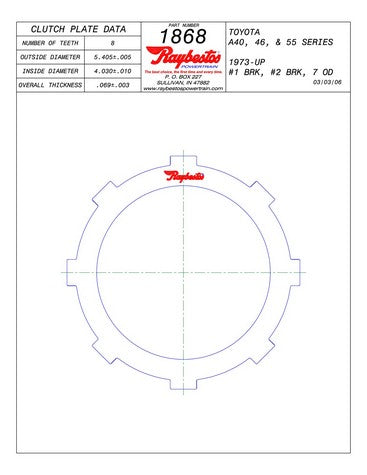 Steel Plates Raybestos Powertrain 511868