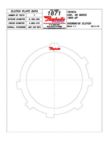 Steel Plates Raybestos Powertrain 511871