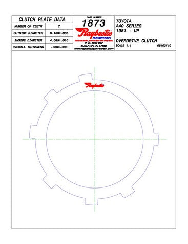 Steel Plates Raybestos Powertrain 511873