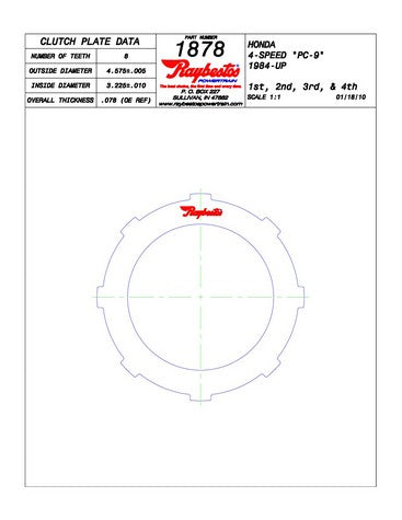 Steel Plates Raybestos Powertrain 511878