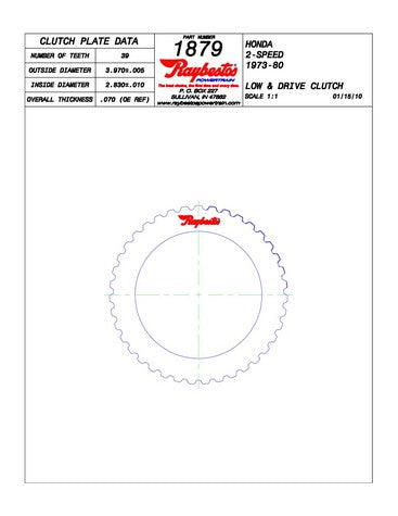 Steel Plates Raybestos Powertrain 511879