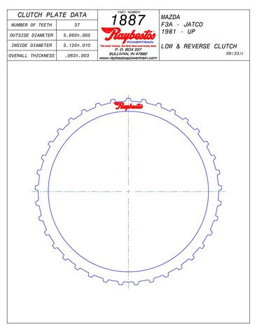 Steel Plates Raybestos Powertrain 511887