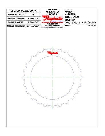 Steel Plates Raybestos Powertrain 511897