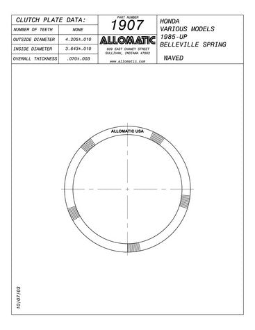Steel Plates Raybestos Powertrain 511907