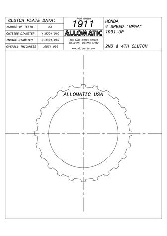 Steel Plates Raybestos Powertrain 511911