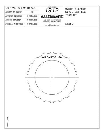 Steel Plates Raybestos Powertrain 511912
