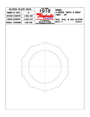 Steel Plates Raybestos Powertrain 511918