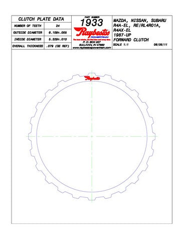Steel Plates Raybestos Powertrain 511933