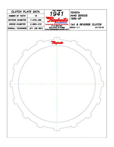 Steel Plates Raybestos Powertrain 511941