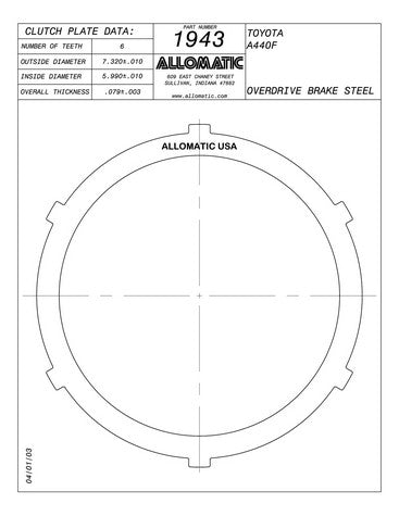Steel Plates Raybestos Powertrain 511943