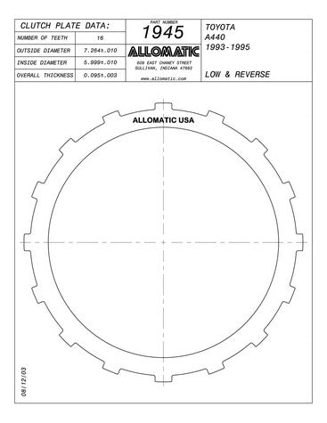 Steel Plates Raybestos Powertrain 511945