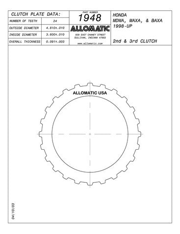 Steel Plates Raybestos Powertrain 511948