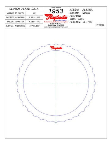 Steel Plates Raybestos Powertrain 511953