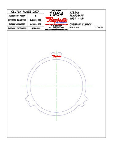 Steel Plates Raybestos Powertrain 511964