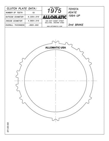 Steel Plates Raybestos Powertrain 511975