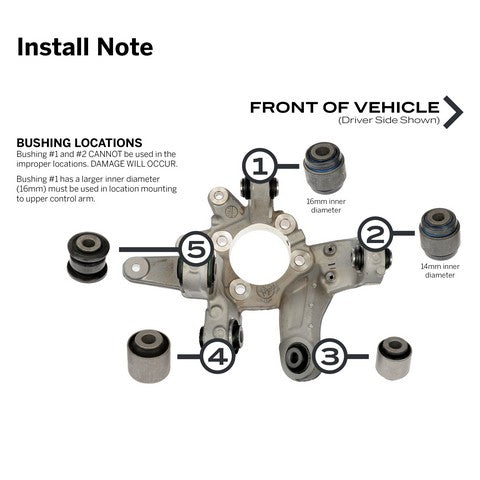 Suspension Knuckle Bushing Kit Dorman Premium Chassis BKK85690PR