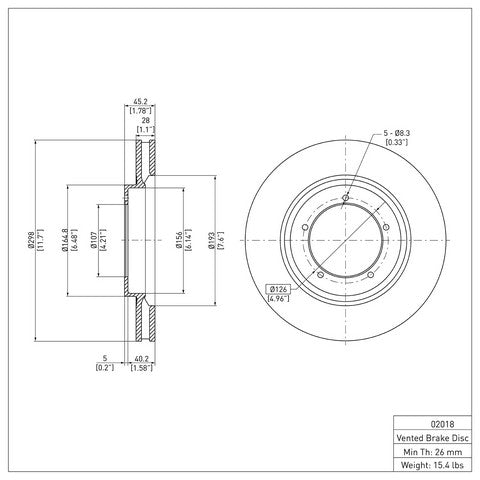 Disc Brake Rotor Dynamic Friction 600-02018